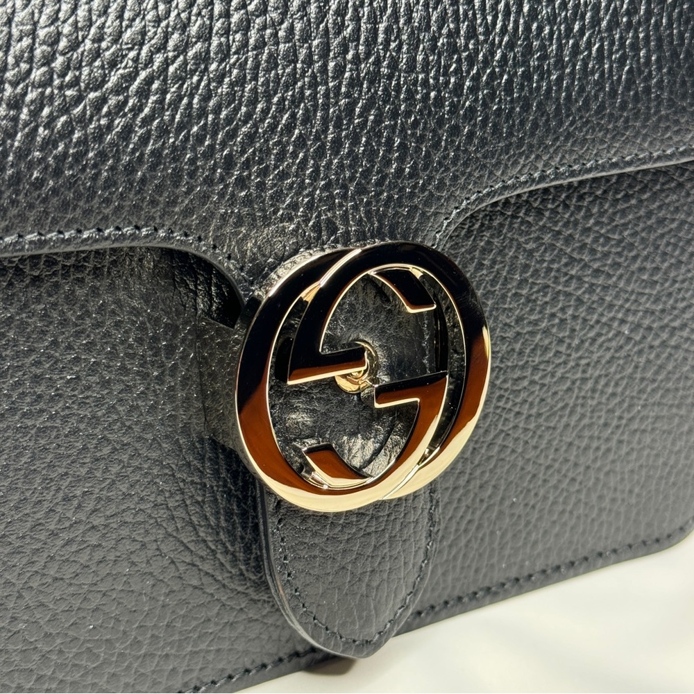 Gucci Black Icon GG Interlocking Small Crossbody Bag - Picture 5 of 12